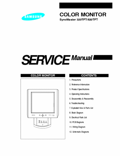 Samsung SyncMaster 320TFT/520TFT LCD service manual